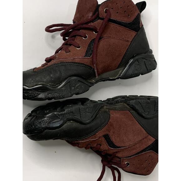 Reebok Hiking Boots Maroon Suede Leather Lace Up all terrain 7.5 Ladies - Picture 6 of 8